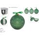 Novogodišnja staklena kugla 13cm, zelena, sa mirisnom svećom - XNA24035761