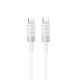 XO Kabl USB-C na USB-C NB-Q291B, 60W, 1m, bela - 1820060
