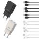 XO Punjač L92C sa dva usb-a sa Iphone kablom 2.4A, crna - 20919-1