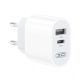 XO Adapter L97 USB+ TYpe-C, bela - 20926