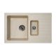 METALAC INKO Sudopera XGranitna Quadro Plus 1.5D 780x500 fi 90 sa sifonom šampanj - 175431