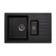 METALAC INKO Sudopera XGranitna Quadro Plus 1.5D 780x500 fi 90 sa sifonom crna - 158549