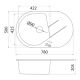 METALAC INKO Sudopera X Granitna Vesta Plus 780×500 fi sifona 90 crna - 190595-1