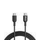 XWAVE Kabl USB Tip-C muški na Tip-C muški 1m 60W, crna - 1280164