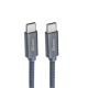 XWAVE Kabl USB 3.1, TIP-C na TIP-C, 2M 3A,Al,upleteni, 2m, siva - 028908