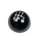888 CAR ACCESSORIES Fiat 500 2007- ručica menjača 5 brzina crni poklopac - YCGK085B-5