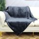 eHomeLiving Ćebe sa krznom 150x200cm tamno sivo - ZB066-TAMNO SIVO