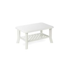 IPAE-PROGARDEN Baštenski plastični sto Niso - beli 90 × 60 × 46 cm - 030761