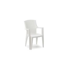 IPAE-PROGARDEN Baštenska plastična stolica Eden - bela 60 × 62 × 89 cm - 030767