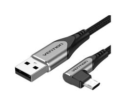 VENTION USB 2.0-A na Micro-B ugaoni kabl, 0.5m / Aluminum sivi (COBHD) - 103152
