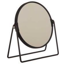 FIVE Ogledalo na stalku 20,5x18,5cm hrom metal crna - 140834J