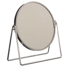 FIVE Ogledalo na stalku 20,5x18,5cm hrom metal siva - 140834M