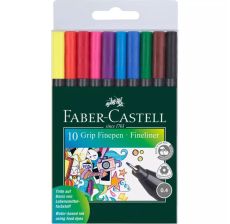 FABER CASTELL Fineliner flomasteri Grip, set 1/10 151610 - 151610
