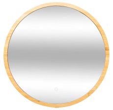 FIVE Ogledalo sa led svetlom okruglo 57x3x57cm bambus/staklo - 174661