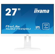 IIYAMA Monitor Prolite, 27" WHITE, ETE ULTRA SLIM LINE, 2560x1440 WQHD, IPS, 5ms,  FreeSync, 13cm height adj. stand, 350cd/m², VGA, HDMI, DisplayPort, Speakers, USB-HUB(2x3.0) - XUB2792QSU-W1