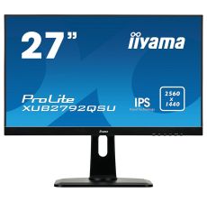 IIYAMA Monitor Prolite, 27" ETE, ULTRA SLIM LINE, 2560x1440 WQHD, IPS, 5ms, FreeSync, 13cm height adj. stand, 350cd/m², VGA, HDMI, DisplayPort, Speakers,  USB-HUB(2x3.0) - XUB2792QSU-B1