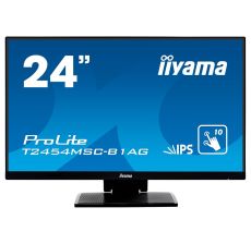 IIYAMA Monitor 24" PCAP 10-Points Touch Screen, Anti Glare coating, 1920 x 1080, IPS-panel, Slim Bezel, Speakers, VGA, HDMI, Height Adjust., 250 cd/m2, USB 3.0-Hub (2xOut), 1000:1 Static Con - T2454MSC-B1AG