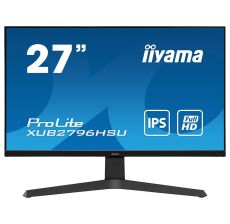 iiyama 27" ETE IPS-panel, 1920x1080,  250 cd/m², 13cm Height Adj. Stand, Speakers, HDMI, DisplayPort, 1ms (MPRT), USB-HUB 2x2.0, Black - XUB2796HSU-B1