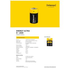 INTENSO Baterija alkalna, LR20 / D, 1,5 V, blister 2 kom - LR20 / D - 12494