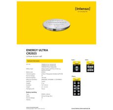 INTENSO Baterija litijumska, CR2025/10, 3 V, dugmasta,blister 10 kom - CR2025/10 - 12501