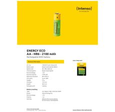 INTENSO Baterija punjiva AA / HR6, 2100 mAh, blister 4 komada - AA / HR6/2100 - 12514