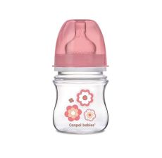 CANPOL Flašica za bebe sa širokim vratom 120 ml, Anticolic 35/216 "Easystart" pink- "Newborn Baby" - 35-216PINK
