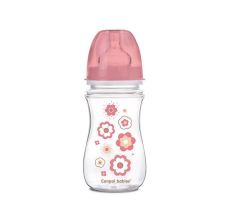 CANPOL Flašica za bebe sa širokim  vratom 240 ml, Anticolic  35/217 "Easystart" - "Newborn Baby" pink - 35-217_pin
