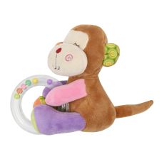 LORELLI Plišana igračka sa zvečkom - Majmun - 10191370002