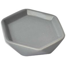 TENDANCE Posuda za sapun Dijamant 2x11,5 cm keramika, tamno siva - 6480181