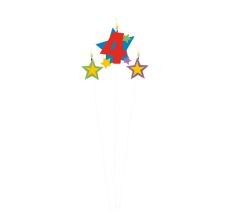 AMSCAN Svećice Zvezdice 4 - INT175206