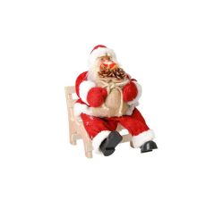 FESTA Novogodišnja figura norman deda mraz na stolici, crveni 30cm - 740645