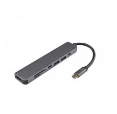 S BOX ADAPTER USB TYPE-C->HDMI/USB-3.0/SD+TF - 7u1 - 74977