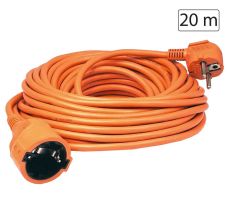 PROSTO Produžni strujni kabl 1 utičnica,20m, H05VV-F 1,5mm², orange - NV2-20/OR-P - 14095