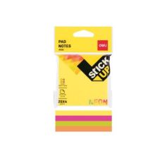 DELI Stiker blok 76x76mm mix neon boje  (4x25 lista) - 894313