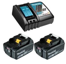 MAKITA Set baterija 2x BL1850B 18V/5.0Ah + Brzi punjač DC18RC - BL1850BX2+DC18RC