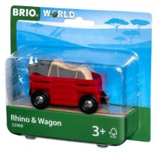 BRIO Nosorog i vagon - BR33968