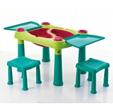 KETER Sto dečiji sa dve stolice set, tirkizna/svetlo zelena - CU231593