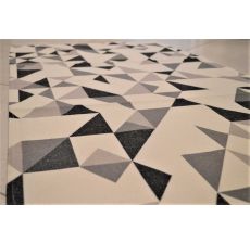 Antiklizna podna prostirka 120x180-triangl sivo/bela/crna - 6700