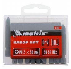 MTX Set bitova PH2 , 50 mm, 45X čelik, 10 delova u plastičnoj kutiji - MTX113829