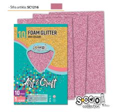 S-COOL Eva pena gliter roze, set 1/10 sc1216 - NS28546