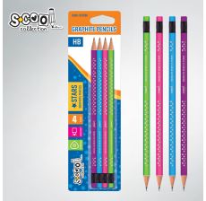 S-COOL Grafitna olovka Stars, set 1/4 sc1286 - NS28829