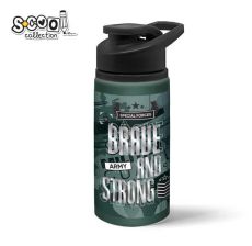 SCOOL Flašica za vodu Brave and Strong, aluminijumska 500 ml - NS30164