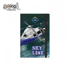 S-COOL Sveska tvrdi povez Premium A6 96 listova dikto Sky line SC1817 - SC1817