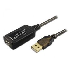 E-GREEN Kabl sa pojačivačem USB A - USB A M/F 10m crni - OST04536