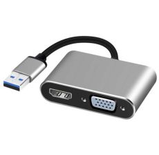 FAST ASIA Adapter-konvertor USB 3.0 na HDMI+VGA - OST05026