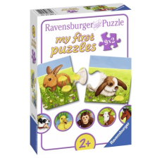 Ravensburger puzzle (slagalice) - Moje prve puzzle, 9 u 1, Slatke životinje - RA07331