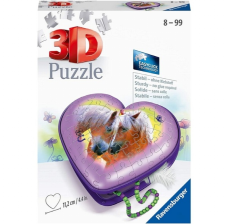 Ravensburger 3D puzzle (slagalice) - Kutija u obliku srca sa konjima - RA11171