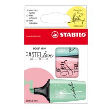 STABILO Tekst markeri Mini paste love, set 1/3 - 07-03-57