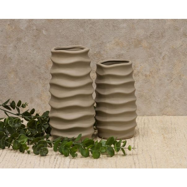 DEKOR DOM Vaza 24cm Collina, siva - 024339