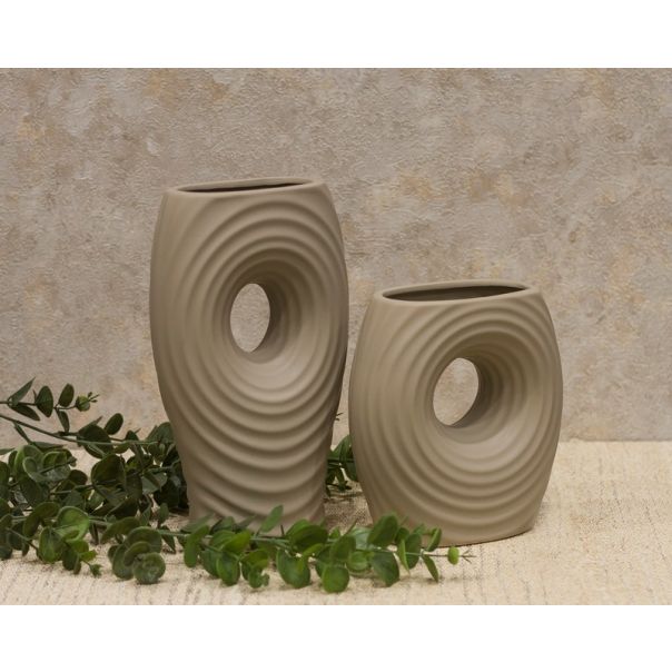 DEKOR DOM Vaza 17cm Buco, siva - 024349